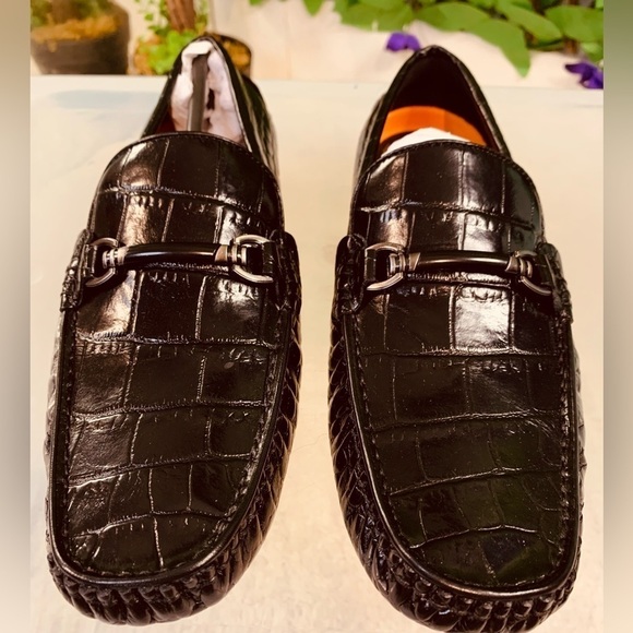 NIB Mens Genuine Leather Slip On Loafers Comfortable Casual Driving Moccasins - Picture 4 of 15